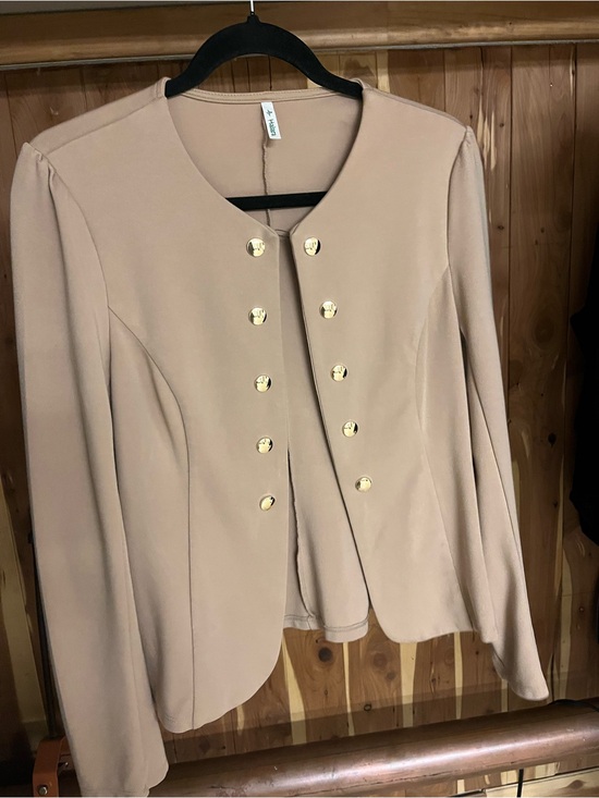 Jackets & Blazers - Women's Cream Button-Front Blazer Jacket